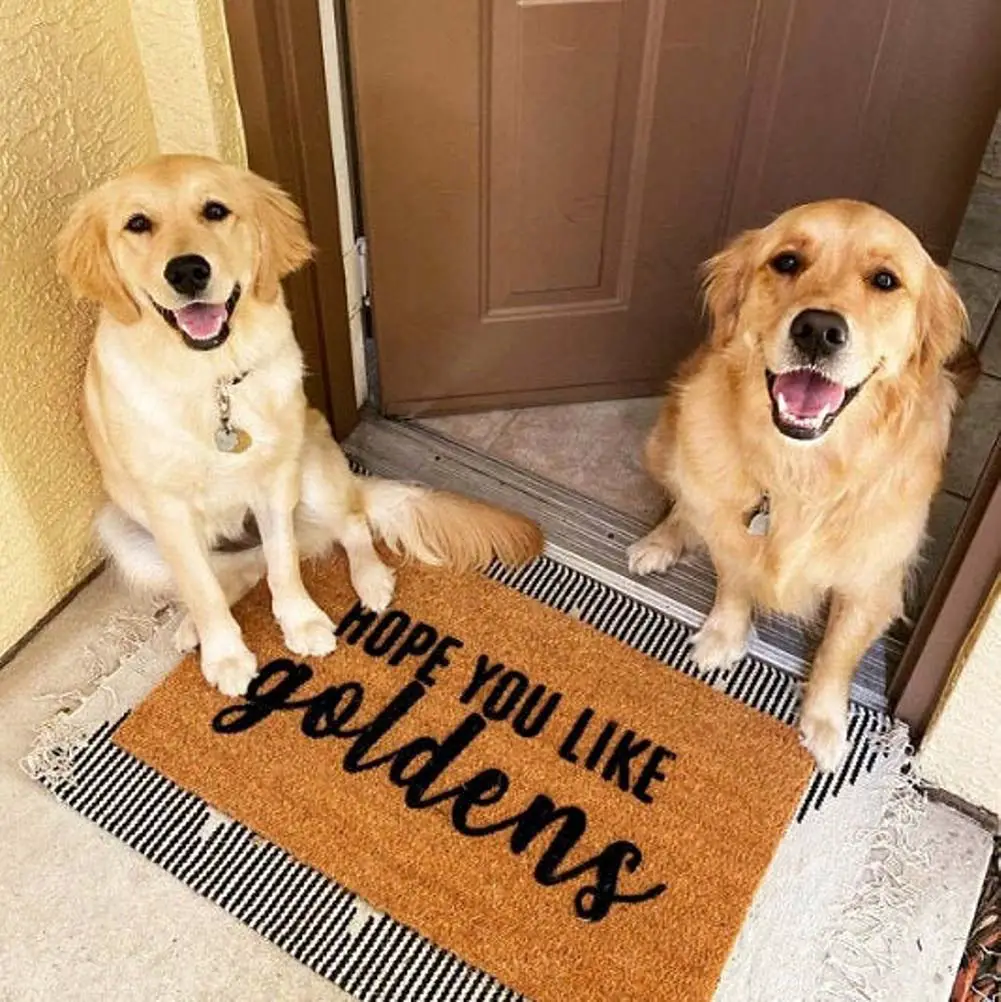 Hope you like Goldens (Golden Retriever doormat)